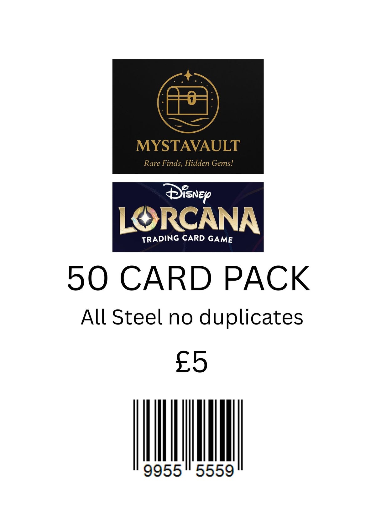 Lorcana Mystery Pack 50 CARD STEEL PACK