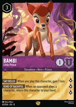 Lorcana - Bambi - Little Prince - 63/204 - Reign of Jafar - Legendary