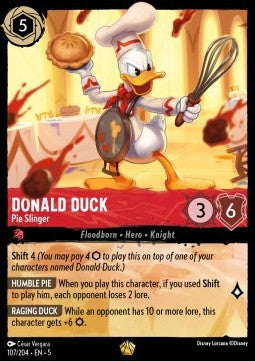 Lorcana - Donald Duck - Pie Slinger - 107/204 - Shimmering Skies - Legendary