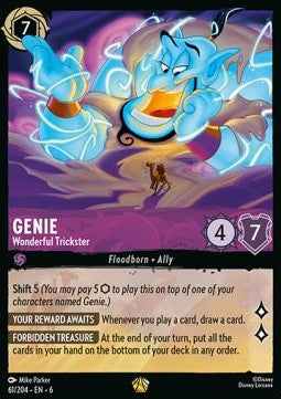 Lorcana - Genie - Wonderful Trickster - 61/204 - Azurite Sea - Legendary