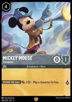 Lorcana - Mickey Mouse - Trumpeter - 182/204 - Into The Inklands - Legendary