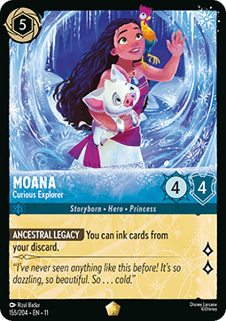 Lorcana - Moana - Curious Explorer - 151/204 - Winterspell - Legendary