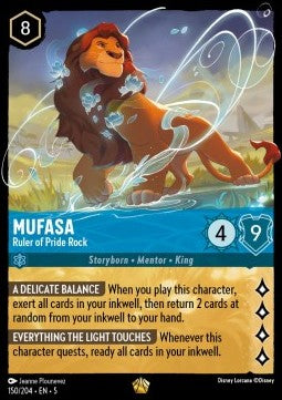 Lorcana - Mufasa - Ruler of Pride Rock - 150/204 - Shimmering Skies - Legendary