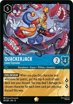 Lorcana - Quakerjack - Loony Toymaker - 147/207 - Attack of the Vines - Legendary