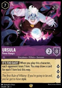 Lorcana - Ursula - Power Hungry - 59/204 - The First Chapter - Legendary