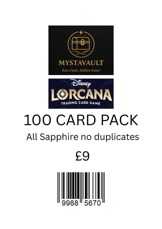 Lorcana Mystery Pack 100 CARD SAPPHIRE PACK