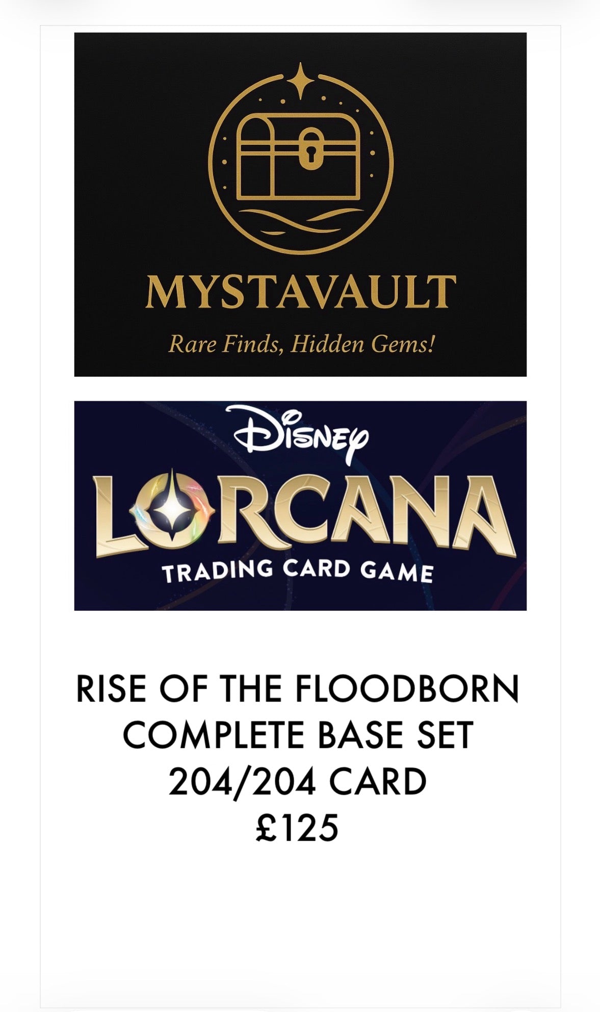 Lorcana - Rise of the Floodborn - Complete 204/204 Card Base Set