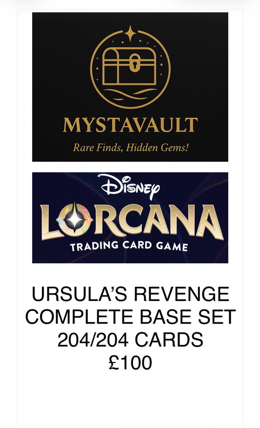 Lorcana - Ursula's Revenge Complete 204/204 Base Card Set