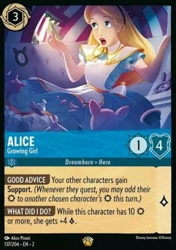 Lorcana - Alice - Growing Girl - 137/204 - Rise of the Floodborn - Legendary