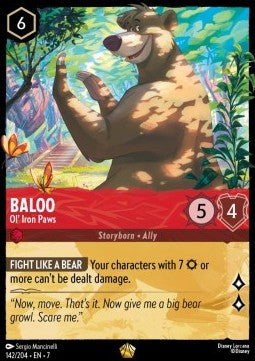 Lorcana - Baloo - Ol' Iron Paws - 142/204 - Archazias Island - Legendary