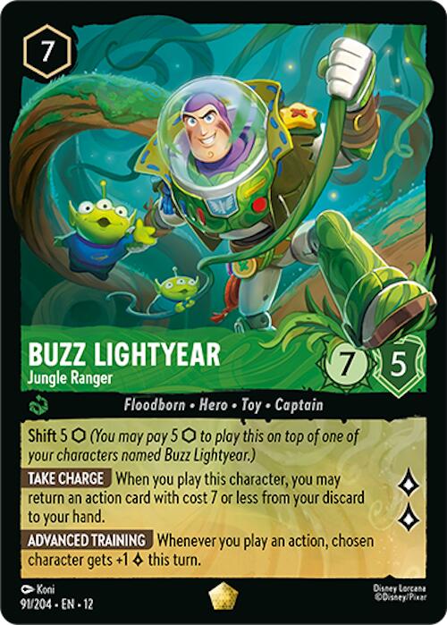 Lorcana - Buzz Lightyear - Jungle Ranger - 91/204 - Wilds Unknown - Legendary