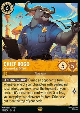 Lorcana - Chief Bogo - Commanding Officer - 18/204 - Reign of Jafar - Legendary