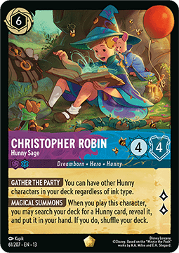 Lorcana - Christopher Robbin - Hunny Sage - 61/207 - Attack of the Vines - Legendary