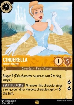Lorcana - Cinderella - Melody Weaver - 4/204 - Ursula's Return - Legendary