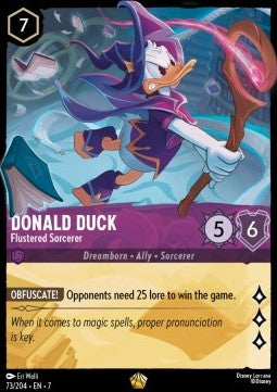 Lorcana - Donald Duck - Flustered Sorcerer - 73/204 - Archazias Island - Legendary