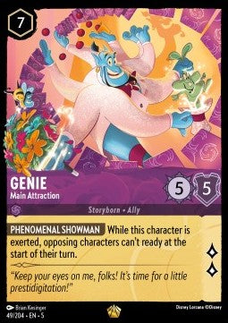 Lorcana - Genie - Main Atrraction - 49/204 - Shimmering Skies - Legendary