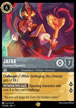 Lorcana - Jafar - Tyrannical Hypnotist - 172/204 - Shimmering Skies - Legendary