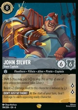Lorcana - John Silver - Stern Captain - 194/204 - Azurite Sea - Legendary