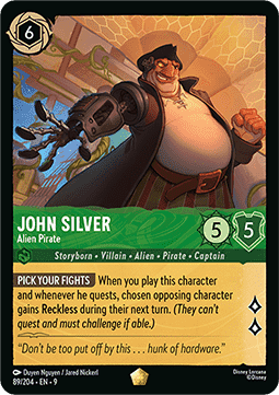 Lorcana - John Silver - Alien Pirate - 89/204 - Fabled - Legendary