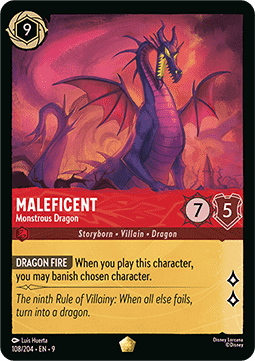Lorcana - Maleficent - Monstrous Dragon - 108/204 - Fabled - Legendary