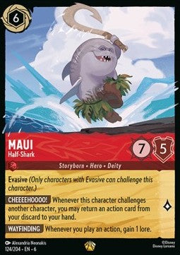 Lorcana - Maui - Half Shark - 124/204 - Azurite Sea - Legendary