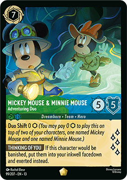 Lorcana - Mickey Mouse & Minnie Mouse - Adventuring Duo - 99/207 - Attack of the Vines - Legendary FOIL