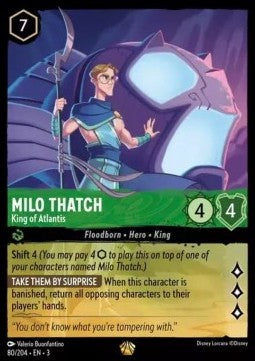 Lorcana - Milo Thatch - King of Atlantis - 80/204 - Into The Inklands - Legendary FOIL