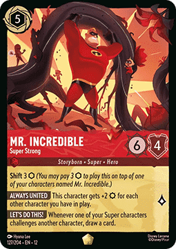 Lorcana - Mr Incredible - Super Strong - 127/204 - Wilds Unknown- Legendary FOIL