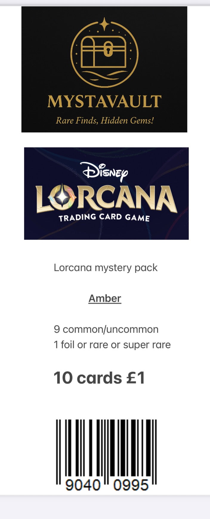 Lorcana Mystery Pack Amber