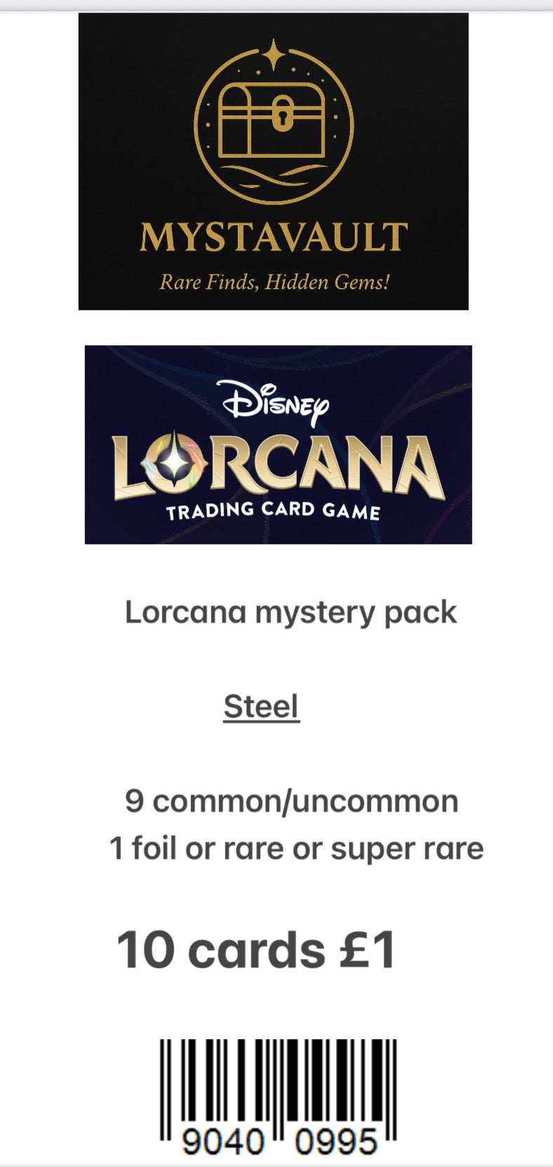 Lorcana Mystery Pack Steel