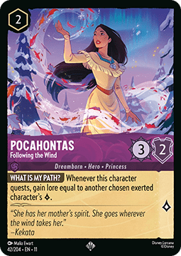 Lorcana - Pocahontas - Following The Wind - 42/204 - Winterspell - Super Rare
