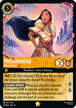 Lorcana - Pocahontas - Peacekeeper - 22/204 - Winterspell - Legendary FOIL