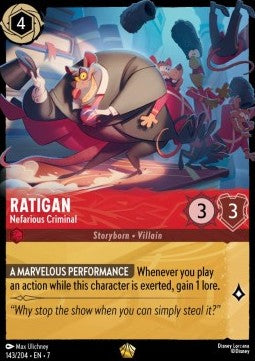 Lorcana - Ratigan - Nefarious Criminal - 143/204 - Archazias Island - Legendary