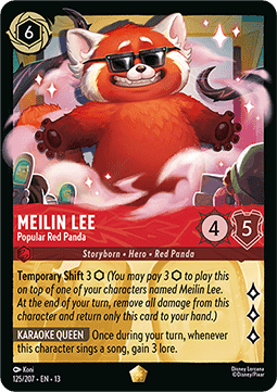 Lorcana - Meilin Lee - Popular Red Panda  - 125/207 - Attack of the Vines - Legendary