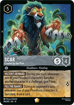 Lorcana - Scar - Created By The Vine - 194/207 - Attack of the Vines - Legendary