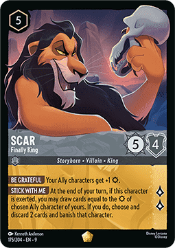 Lorcana - Scar - Finally King - 175/204 - Fabled - Legendary FOIL