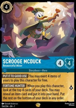 Lorcana - Scrooge McDuck - Resourceful Miser - 154/204 - Archazias Island - Legendary