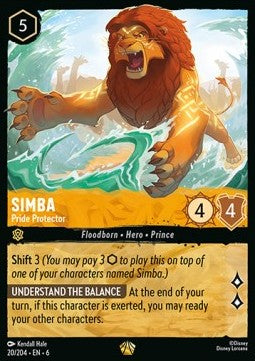 Lorcana - Simba - Pride Protector - 20/204 - Azurite Sea - Legendary