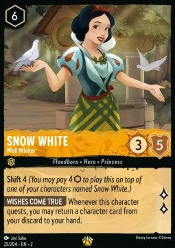 Lorcana - Snow White - Well Wisher - 25/204 - Rise of the Floodborn - Legendary