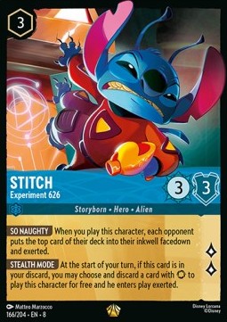Lorcana - Stitch - Experiment 626 - 166/204 - Reign of Jafar - Legendary