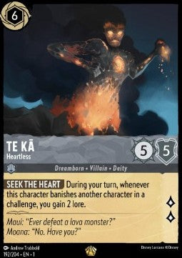 Lorcana - Te Kā - Heartless - 192/204 - The First Chapter - Legendary FOIL