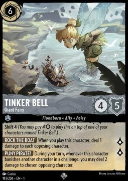 Lorcana - Tinker Bell - Giant Fairy - 193/204 - The First Chapter -Super Rare FOIL