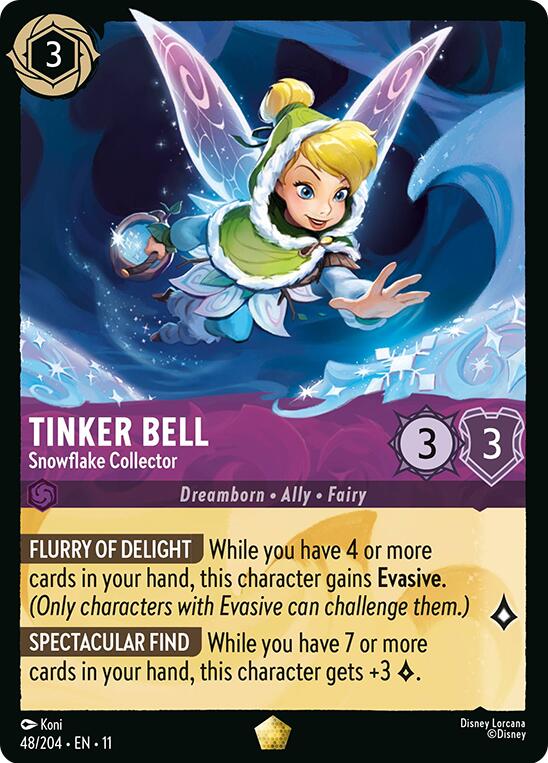 Lorcana - Tinkerbell - Snowflake Collector - 48/204 - Winterspell - Legendary